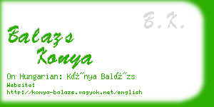 balazs konya business card